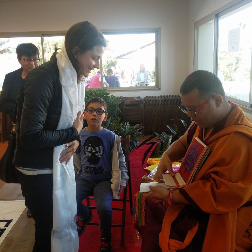 Lama blessing our new Chteau de Goas yoga studio